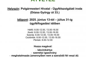 Zöld zsák osztása